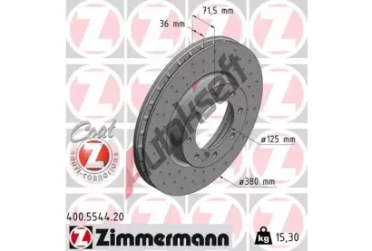 ZIMMERMANN Brzdov kotou COAT Z - 380 mm ZIM 400.5544.20, 400.5544.20
