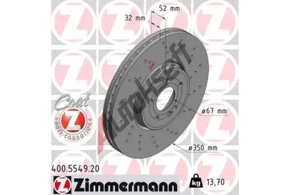 ZIMMERMANN Brzdov kotou COAT Z - 350 mm ZIM 400.5549.20, 400.5549.20
