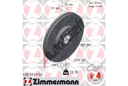 ZIMMERMANN Brzdov kotou BLACK Z 350 mm ZIM 400.5549.54, 400.5549.54