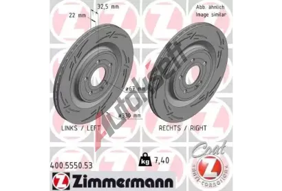 ZIMMERMANN Brzdov kotou BLACK Z - 330 mm ZIM 400.5550.53, 400.5550.53
