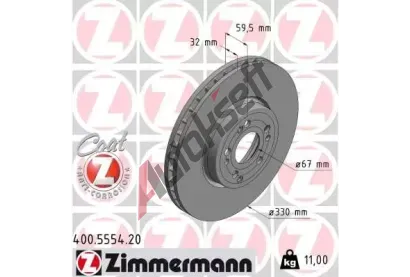 ZIMMERMANN Brzdov kotou COAT Z - 330 mm ZIM 400.5554.20, 400.5554.20