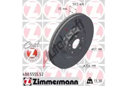 ZIMMERMANN Brzdov kotou SPORT COAT Z - 354 mm ZIM 400.5555.52, 400.5555.52