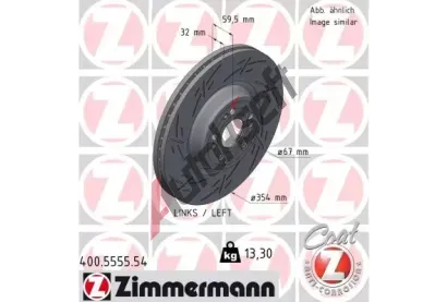 ZIMMERMANN Brzdov kotou BLACK Z 354 mm ZIM 400.5555.54, 400.5555.54