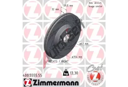 ZIMMERMANN Brzdov kotou BLACK Z 354 mm ZIM 400.5555.55, 400.5555.55
