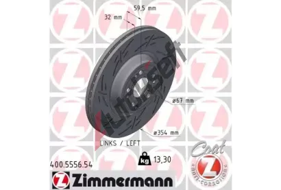 ZIMMERMANN Brzdov� kotou� BLACK Z - 354 mm ZIM 400.5556.54, 400.5556.54