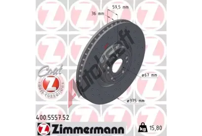 ZIMMERMANN Brzdov kotou SPORT Z - 375 mm ZIM 400.5557.52, 400.5557.52