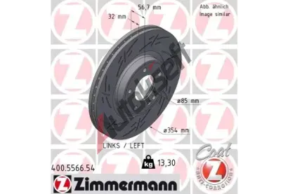 ZIMMERMANN Brzdov kotou BLACK Z - 354 mm ZIM 400.5566.54, 400.5566.54