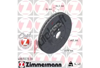 ZIMMERMANN Brzdov kotou FORMULA S - 370 mm ZIM 400.5573.30, 400.5573.30