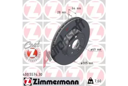 ZIMMERMANN Brzdový kotouč FORMULA S - 305 mm ZIM 400.5574.30, 400.5574.30 ZIMMERMANN Brzdový kotouč FORMULA S - 305 mm ZIM 400.5574.30, 400.5574.30