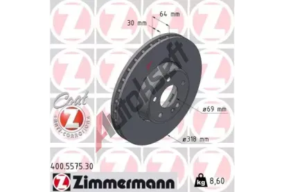 ZIMMERMANN Brzdov kotou FORMULA S - 318 mm ZIM 400.5575.30, 400.5575.30