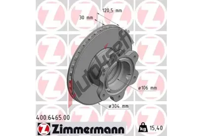 ZIMMERMANN Brzdový kotouč - 324 mm ZIM 400.6465.00, 400.6465.00 ZIMMERMANN Brzdový kotouč - 324 mm ZIM 400.6465.00, 400.6465.00