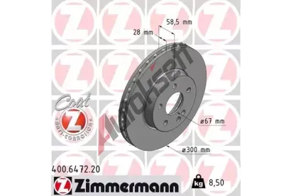 ZIMMERMANN Brzdov kotou COAT Z - 300 mm ZIM 400.6472.20, 400.6472.20