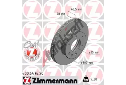 ZIMMERMANN Brzdov kotou COAT Z - 300 mm ZIM 400.6476.20, 400.6476.20