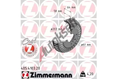 ZIMMERMANN Brzdov buben COAT Z ZIM 405.4103.20, 405.4103.20