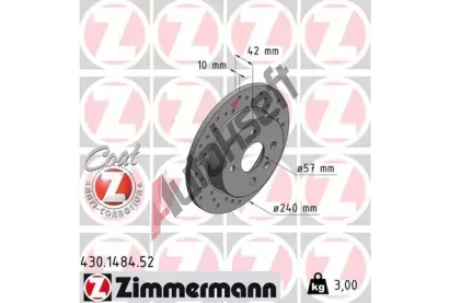 ZIMMERMANN Brzdov kotou drkovan SPORT COAT Z - 240 mm ZIM 430.1484.52, 430.1484.52
