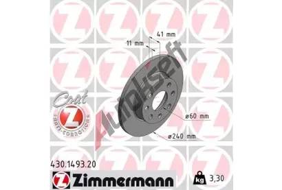 ZIMMERMANN Brzdov kotou COAT Z - 240 mm ZIM 430.1493.20, 430.1493.20