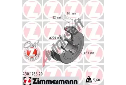 ZIMMERMANN Brzdov buben COAT Z ZIM 430.1786.20, 430.1786.20