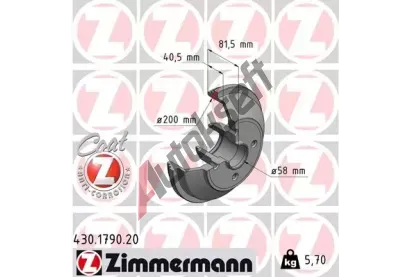 ZIMMERMANN Brzdov buben COAT Z ZIM 430.1790.20, 430.1790.20