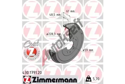 ZIMMERMANN Brzdov buben COAT Z ZIM 430.1791.20, 430.1791.20