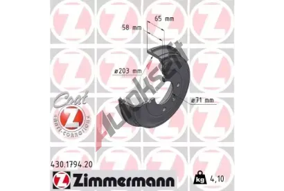 ZIMMERMANN Brzdov buben COAT Z ZIM 430.1794.20, 430.1794.20