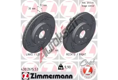 ZIMMERMANN Brzdov kotou BLACK Z 321 mm ZIM 430.2615.53, 430.2615.53
