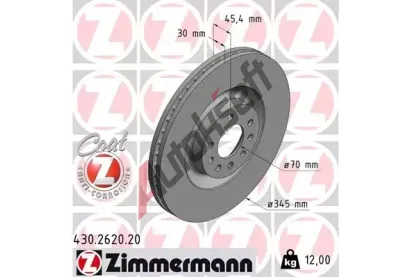 ZIMMERMANN Brzdov kotou COAT Z - 345 mm ZIM 430.2620.20, 430.2620.20