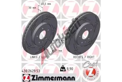 ZIMMERMANN Brzdov kotou BLACK Z - 321 mm ZIM 430.2629.53, 430.2629.53