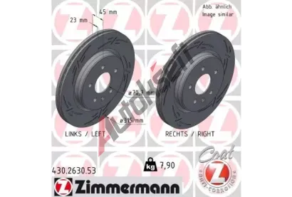 ZIMMERMANN Brzdov kotou BLACK Z 315 mm ZIM 430.2630.53, 430.2630.53