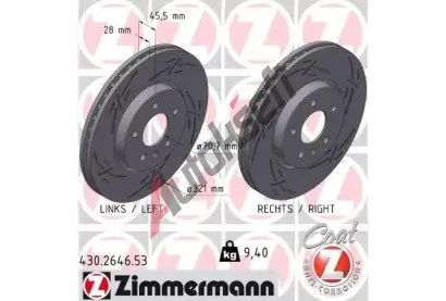 ZIMMERMANN Brzdový kotouč BLACK Z - 321 mm ZIM 430.2646.53, 430.2646.53 ZIMMERMANN Brzdový kotouč BLACK Z - 321 mm ZIM 430.2646.53, 430.2646.53