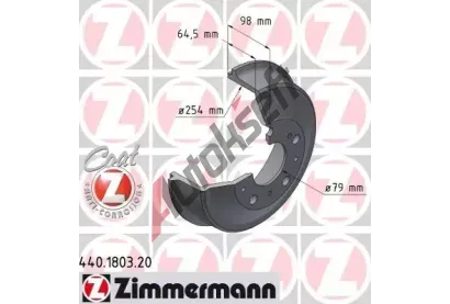 ZIMMERMANN Brzdov buben COAT Z ZIM 440.1803.20, 440.1803.20