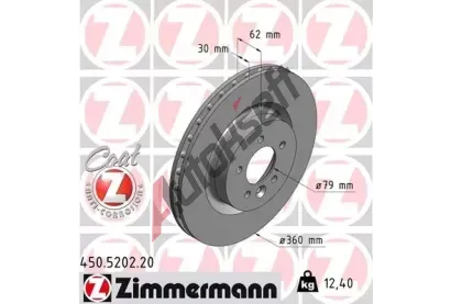 ZIMMERMANN Brzdov kotou COAT Z - 360 mm ZIM 450.5202.20, 450.5202.20