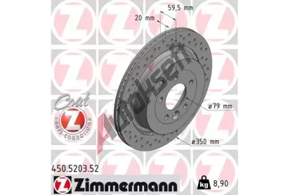 ZIMMERMANN Brzdov kotou SPORT COAT Z - 350 mm ZIM 450.5203.52, 450.5203.52