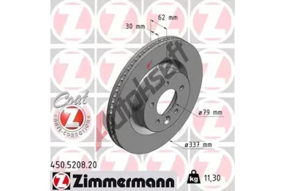 ZIMMERMANN Brzdov kotou COAT Z - 337 mm ZIM 450.5208.20, 450.5208.20