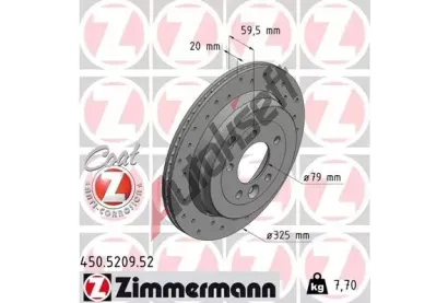 ZIMMERMANN Brzdov kotou SPORT COAT Z - 325 mm ZIM 450.5209.52, 450.5209.52