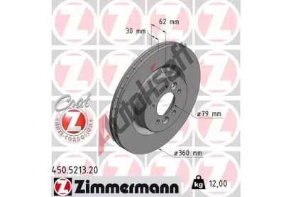 ZIMMERMANN Brzdov kotou COAT Z - 360 mm ZIM 450.5213.20, 450.5213.20