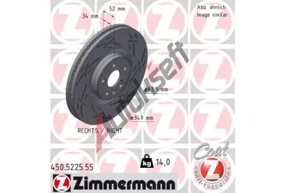ZIMMERMANN Brzdov kotou BLACK Z 349 mm ZIM 450.5225.55, 450.5225.55