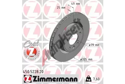 ZIMMERMANN Brzdov kotou COAT Z - 325 mm ZIM 450.5228.20, 450.5228.20