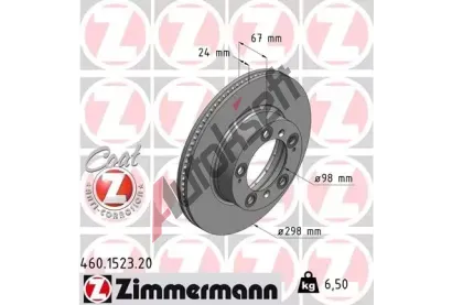 ZIMMERMANN Brzdov kotou COAT Z - 298 mm ZIM 460.1523.20, 460.1523.20