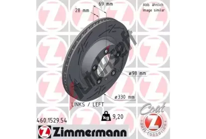 ZIMMERMANN Brzdový kotouč BLACK Z - 330 mm ZIM 460.1529.54, 460.1529.54 ZIMMERMANN Brzdový kotouč BLACK Z - 330 mm ZIM 460.1529.54, 460.1529.54