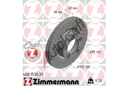 ZIMMERMANN Brzdov kotou COAT Z - 330 mm ZIM 460.1530.20, 460.1530.20