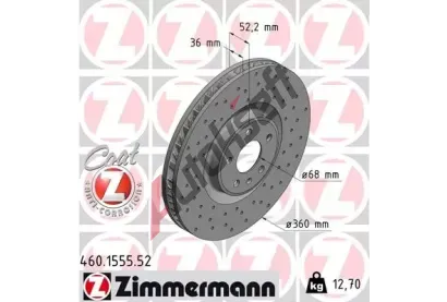 ZIMMERMANN Brzdov kotou SPORT COAT Z - 360 mm ZIM 460.1555.52, 460.1555.52
