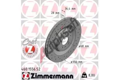 ZIMMERMANN Brzdov kotou SPORT COAT Z - 356 mm ZIM 460.1556.52, 460.1556.52