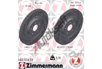 ZIMMERMANN Brzdov kotou BLACK Z 356 mm ZIM 460.1556.53, 460.1556.53