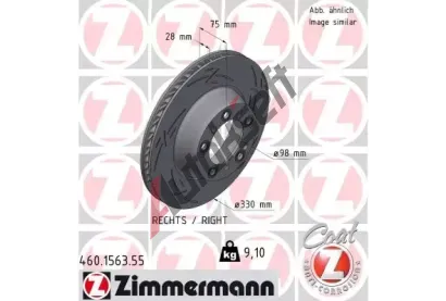 ZIMMERMANN Brzdov kotou BLACK Z 330 mm ZIM 460.1563.55, 460.1563.55