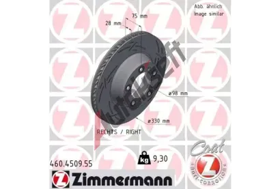 ZIMMERMANN Brzdov kotou BLACK Z 330 mm ZIM 460.4509.55, 460.4509.55