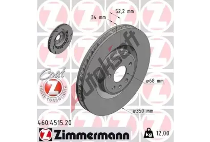 ZIMMERMANN Brzdov kotou COAT Z - 350 mm ZIM 460.4515.20, 460.4515.20
