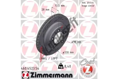 ZIMMERMANN Brzdov kotou BLACK Z 330 mm ZIM 460.4523.54, 460.4523.54