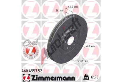 ZIMMERMANN Brzdov� kotou� SPORT Z - 360 mm ZIM 460.4557.52, 460.4557.52