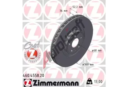 ZIMMERMANN Brzdov� kotou� COAT Z - 360 mm ZIM 460.4558.20, 460.4558.20