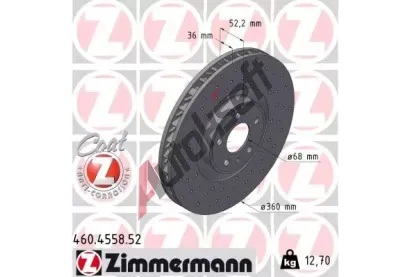 ZIMMERMANN Brzdov� kotou� SPORT Z - 360 mm ZIM 460.4558.52, 460.4558.52